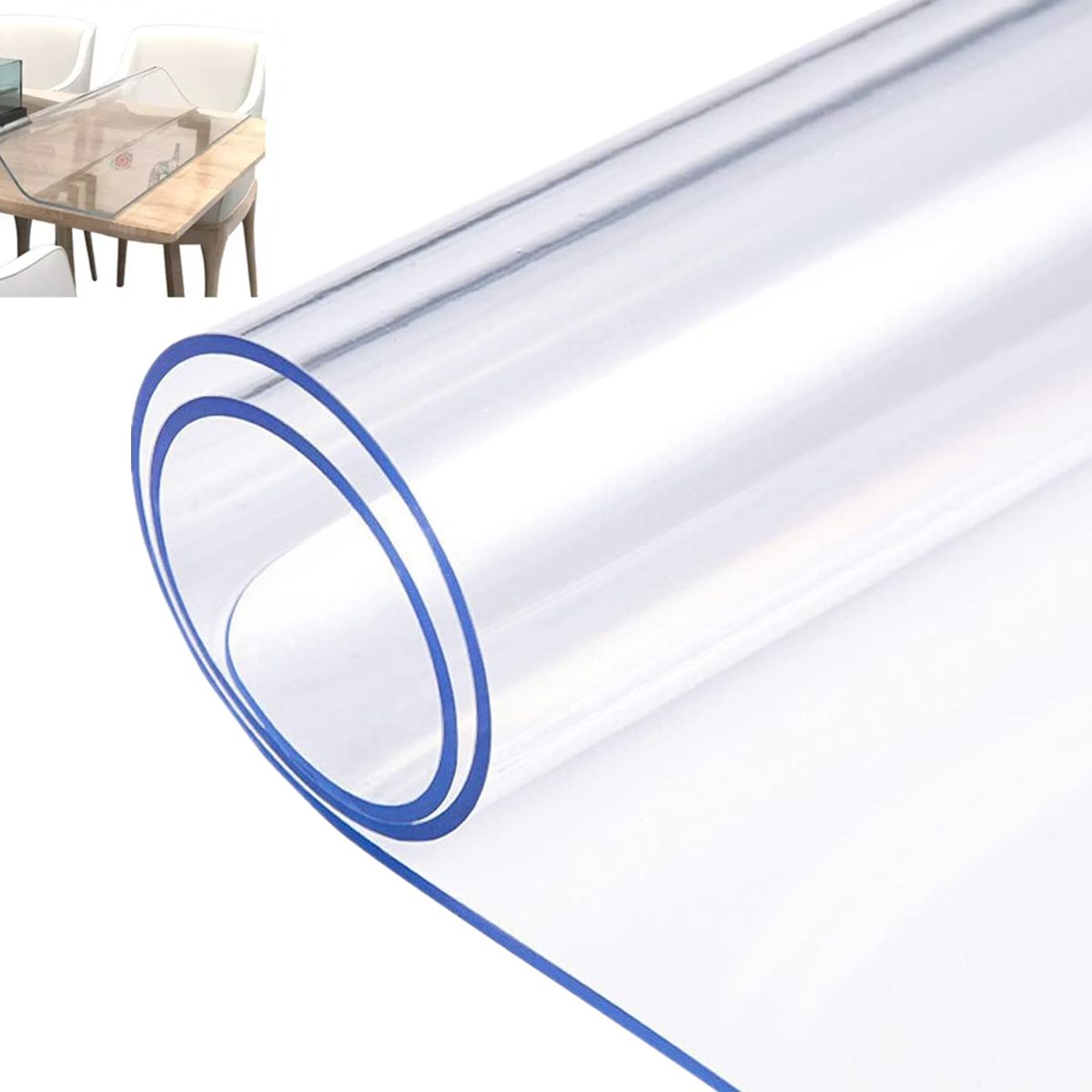 GENERICO - Mantel Protector Pvc De Grosor 0,7mm Transparente 130 X 70cm