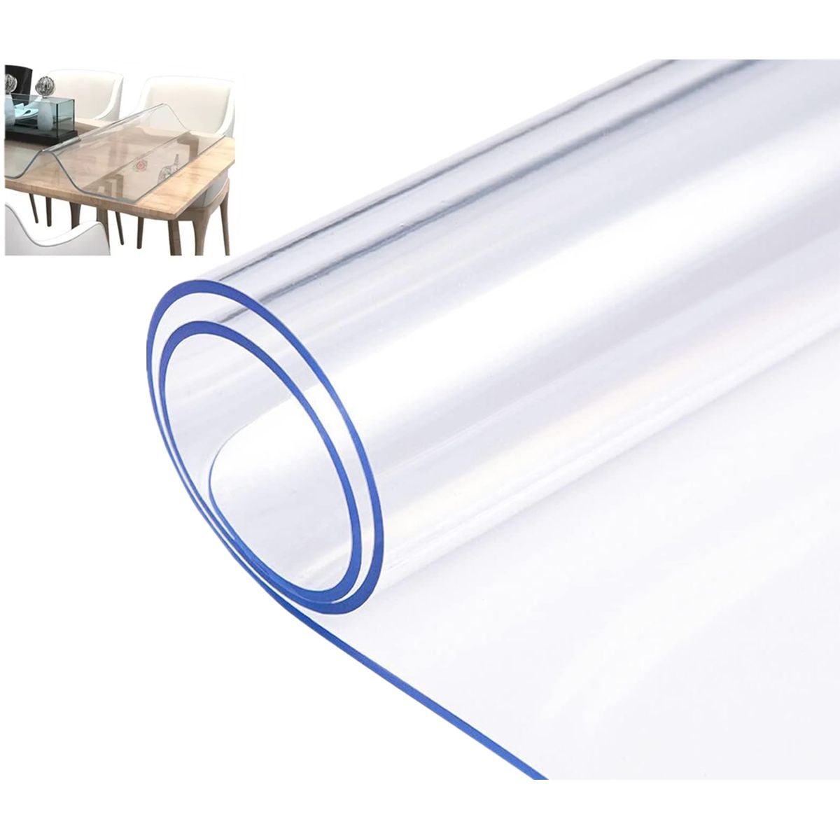 GENERICO - Mantel Protector Pvc De Grosor 0,7mm Transparente 130 X 70cm