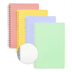 GENERICO - 80 Hojas Cuadernos Espiral A5 Para Escuela Oficina 4pcs-Rayado