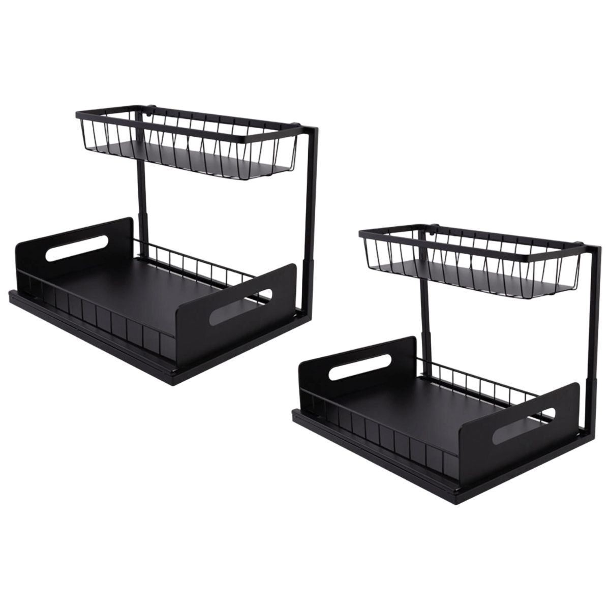 ATURE - Armario De Cocina Extraíble Con Doble Lavabo Almacenamiento Negro
