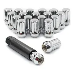 GENERICO - Set X16 Pernos De Seguridad Para Llantas + Llave M12x1.5