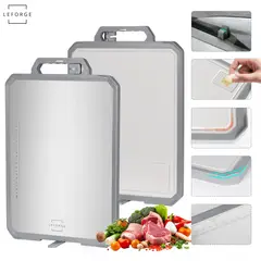 LEFORGE - Tabla De Cortar Picar Reversible Acero Inoxidable 304 Y PP
