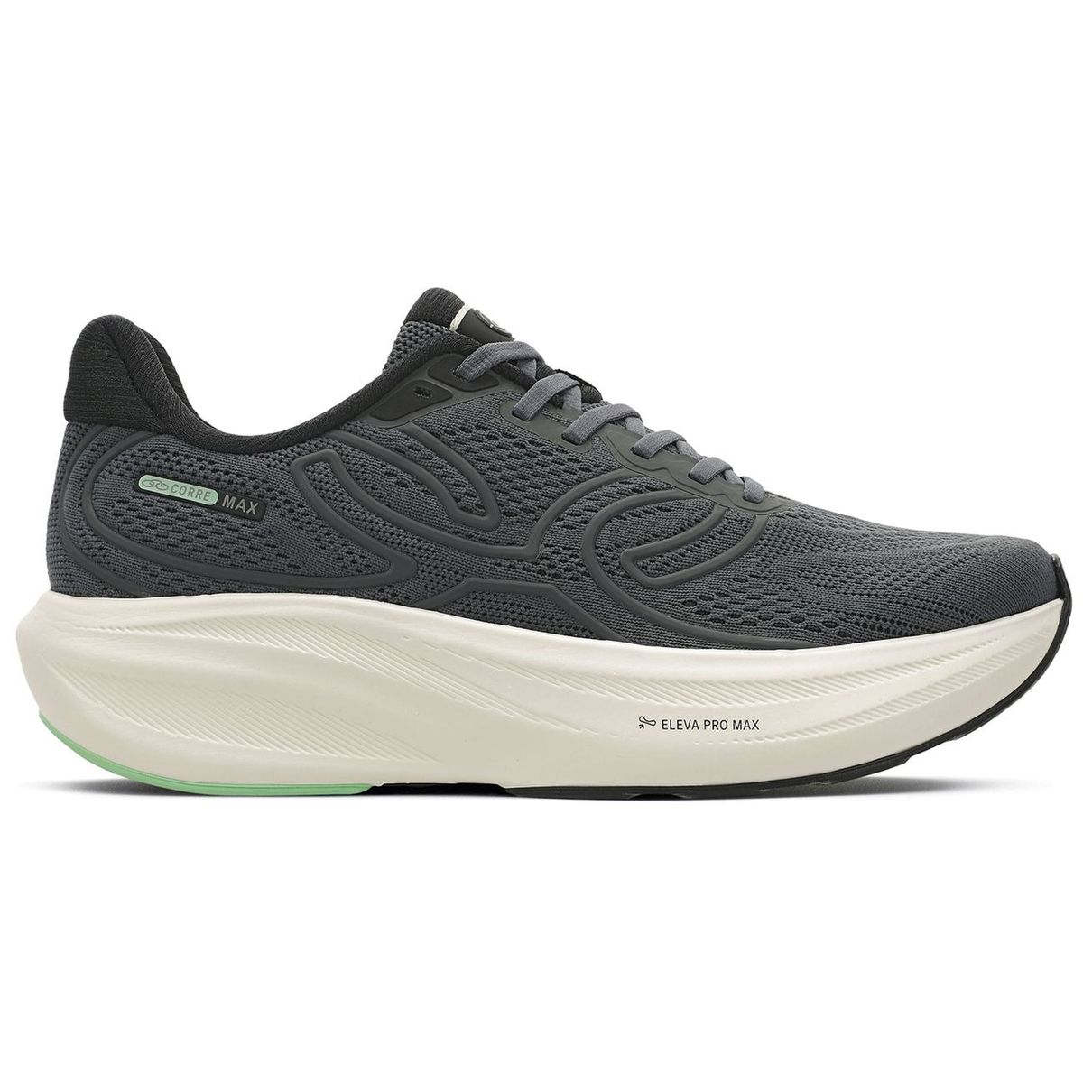 OLYMPIKUS - Zapatilla Running Mujer Corre MAX Gris/Blanco