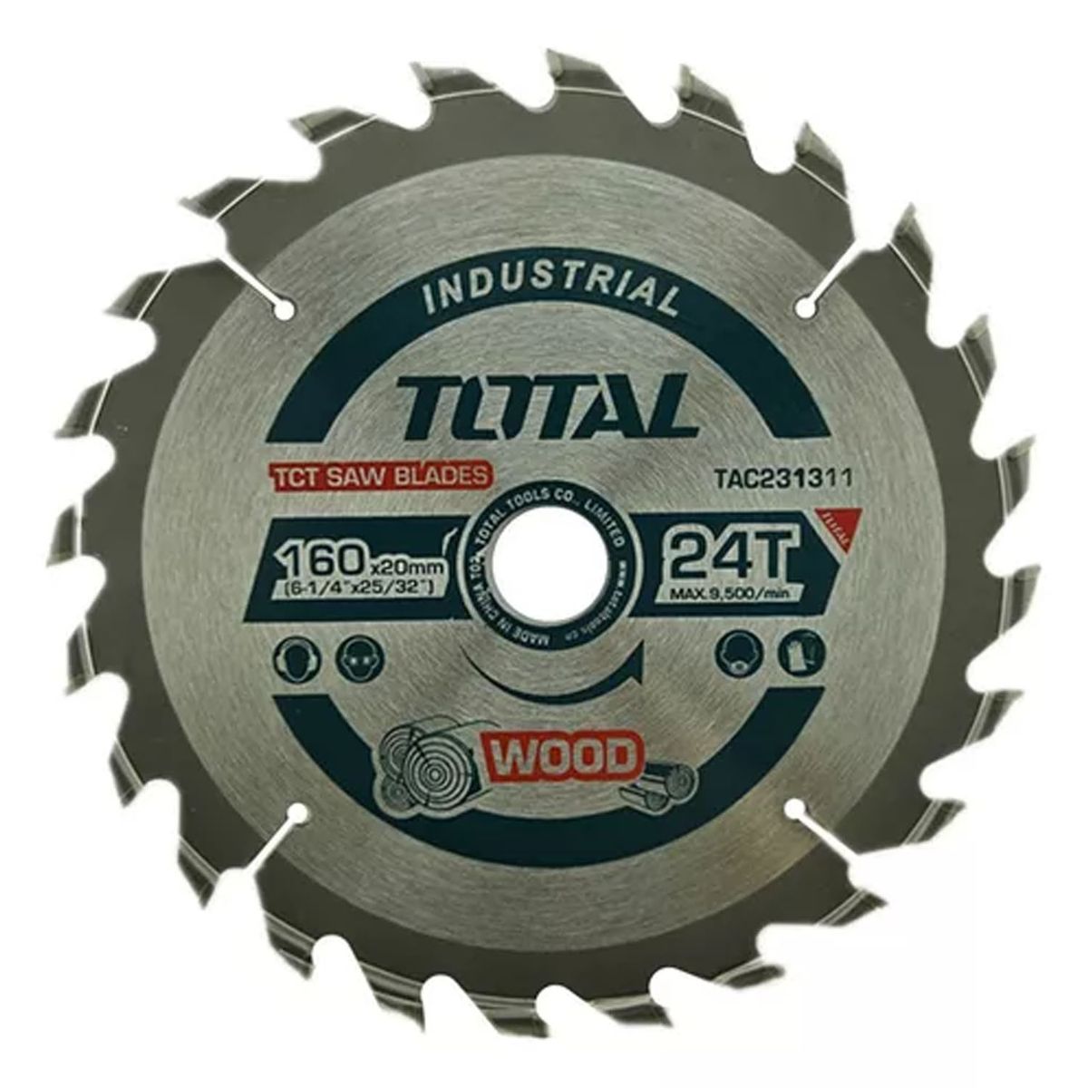 TOTAL TOOLS - Disco Sierra Circular 6 14 Pulgadas 160mm 24 Dientes Total