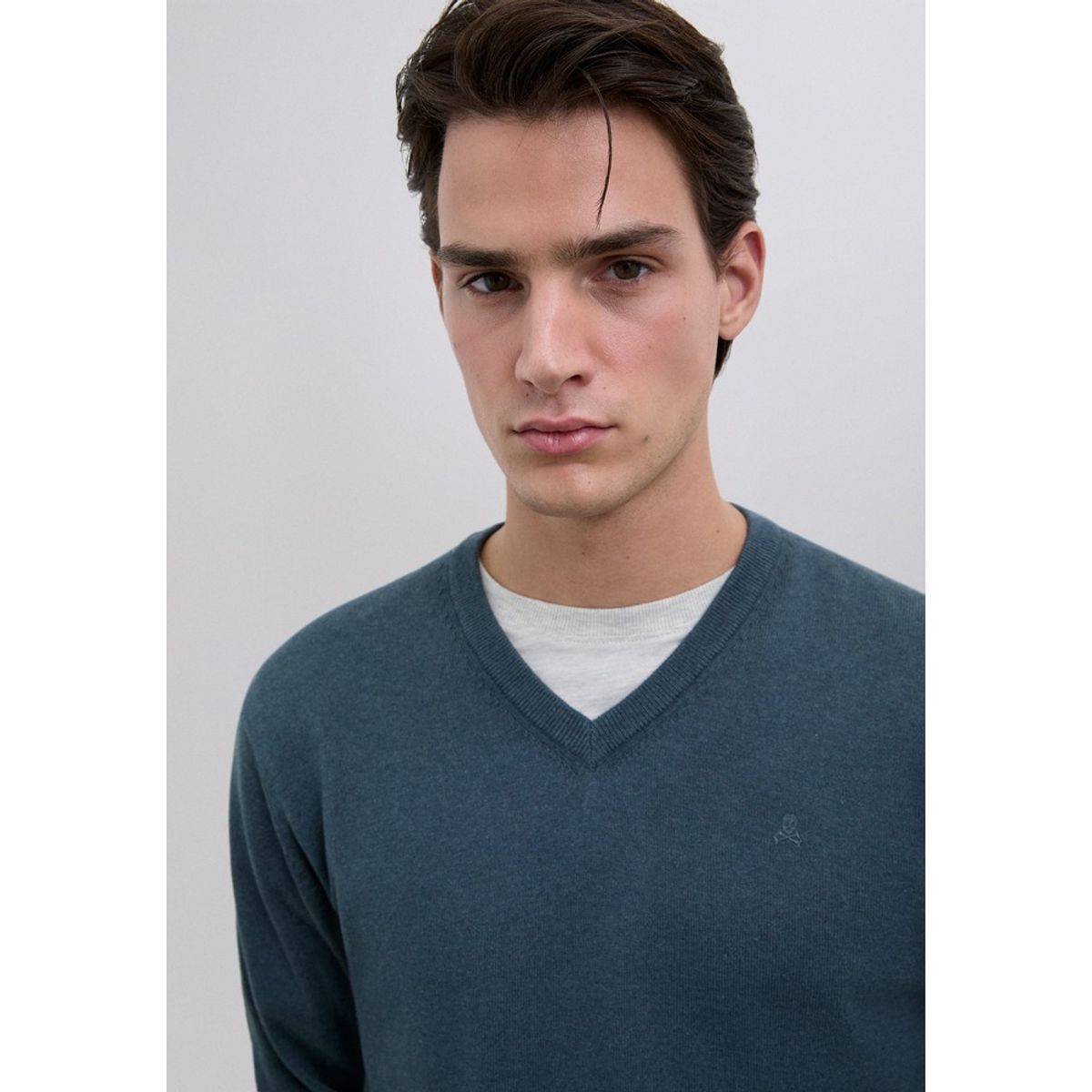 SCALPERS - Jersey Punto Cuello Pico Algodón