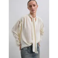 SCALPERS - Blusa Detalle Lazo Frunces