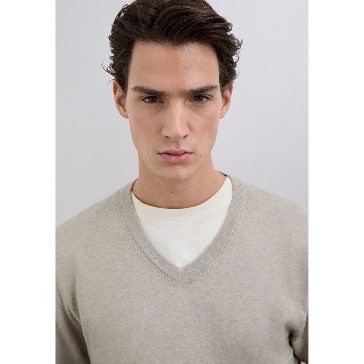 SCALPERS - Jersey Punto Cuello Pico Algodón