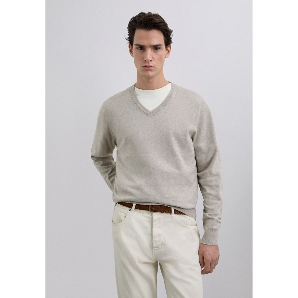 SCALPERS - Jersey Punto Cuello Pico Algodón