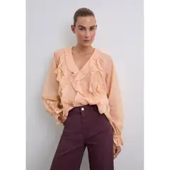 SCALPERS - Blusa Volantes Animal Print