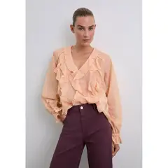 SCALPERS - Blusa Volantes Animal Print