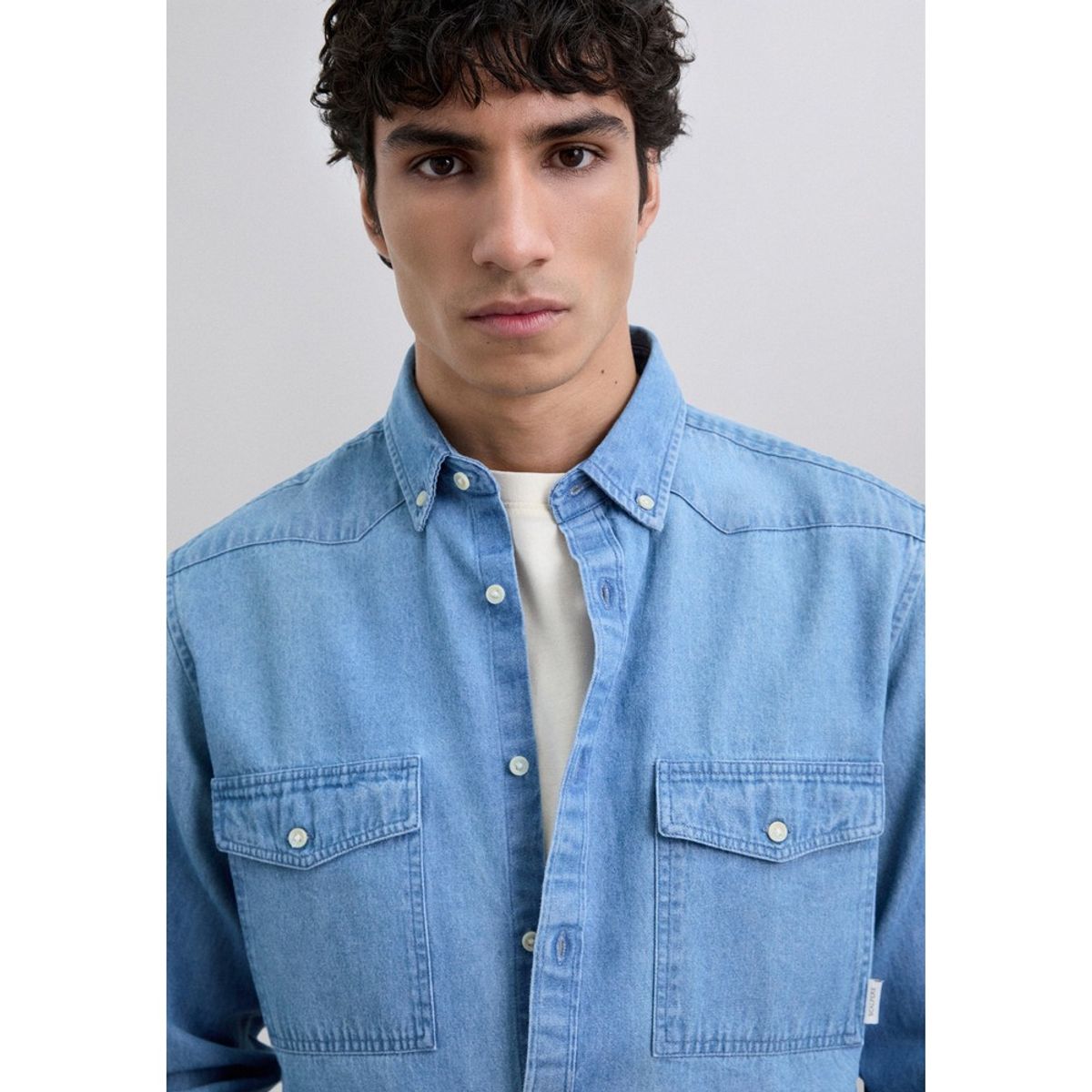 SCALPERS - Camisa Denim Algodón
