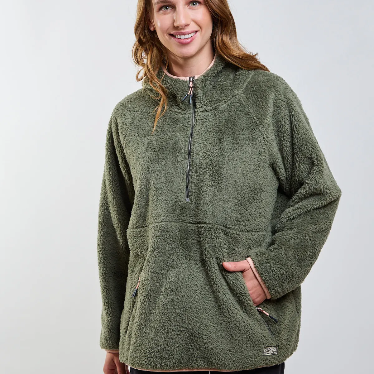 RIP CURL - Poleron Chiporro Free Verde Mujer Rip Curl
