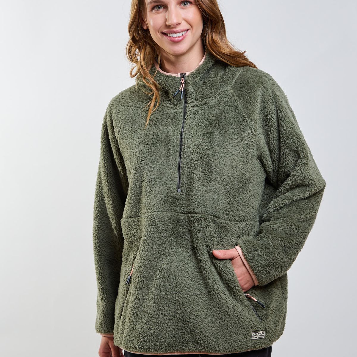 RIP CURL - Poleron Chiporro Free Verde Mujer Rip Curl