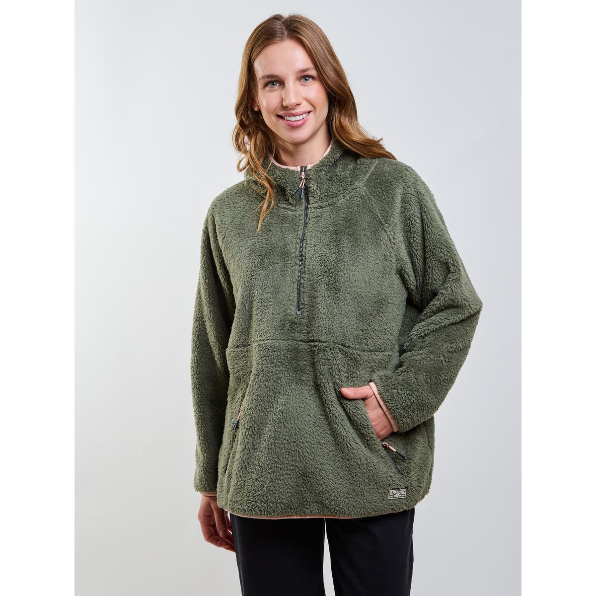 RIP CURL - Poleron Chiporro Free Verde Mujer Rip Curl