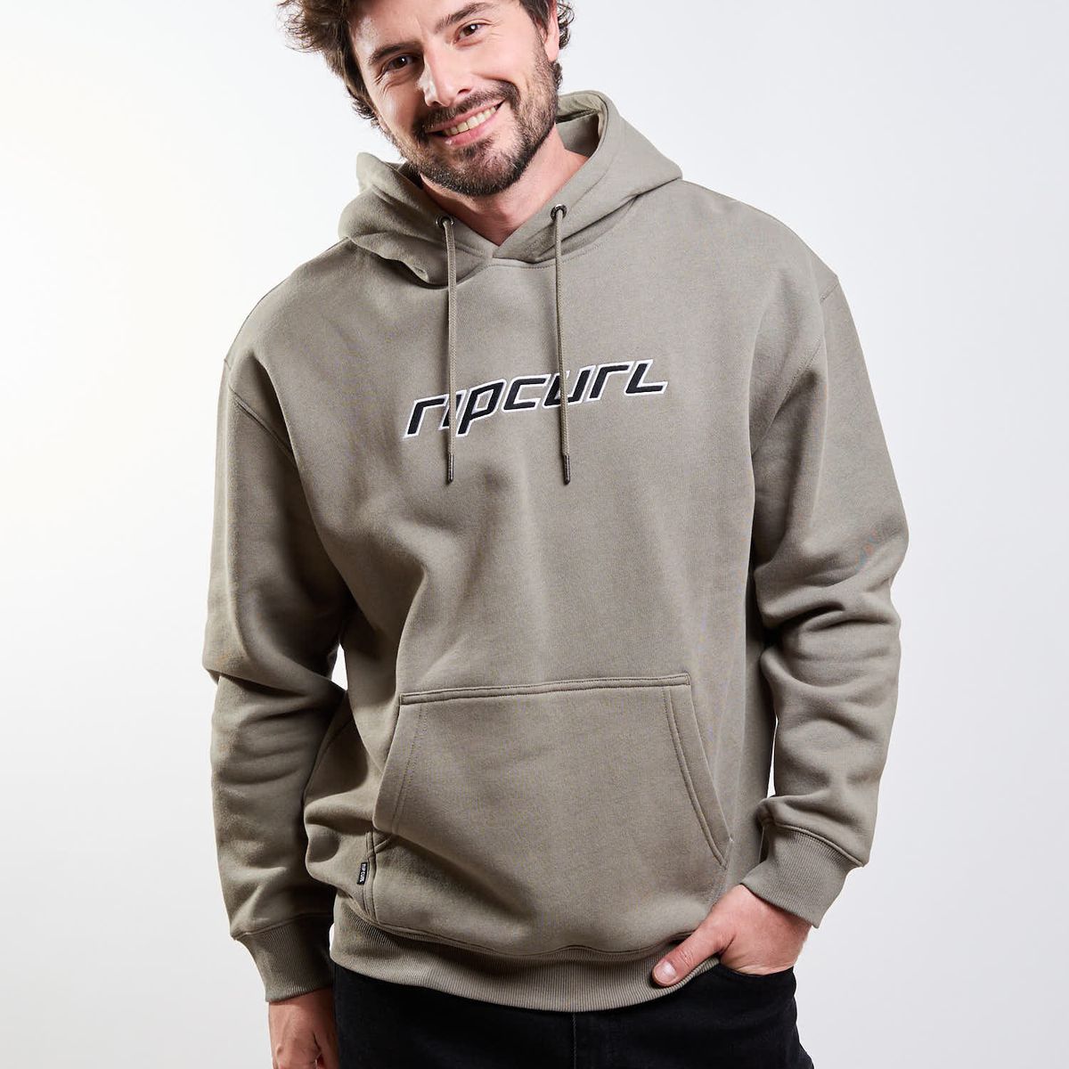 RIP CURL - Poleron Canguro Tribal Verde Hombre Rip Curl