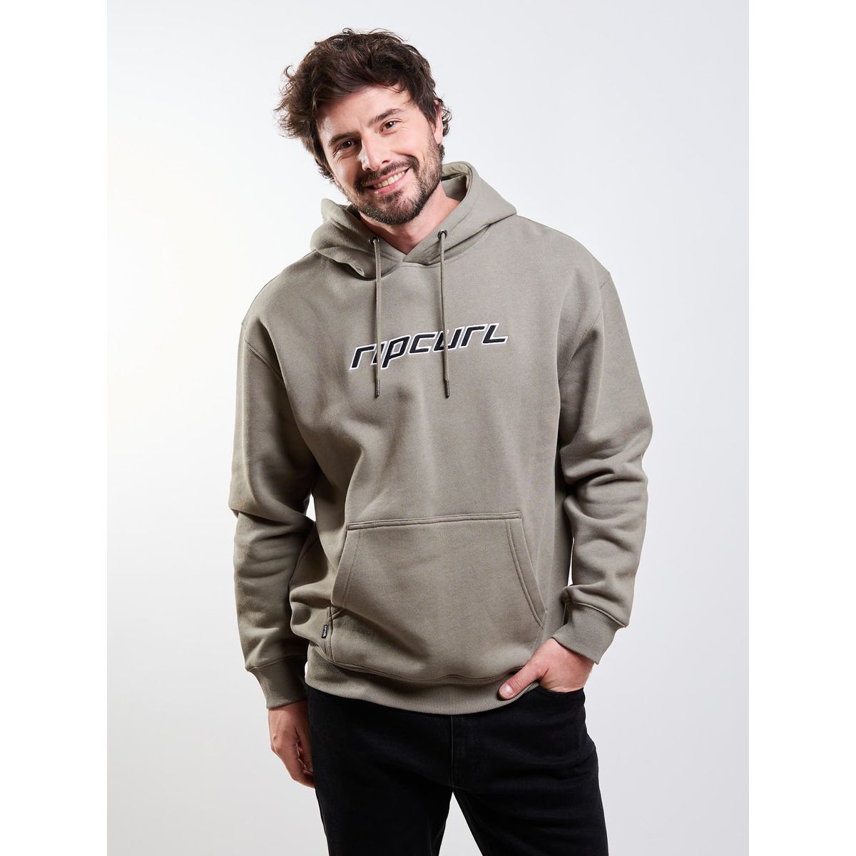 RIP CURL - Poleron Canguro Tribal Verde Hombre Rip Curl