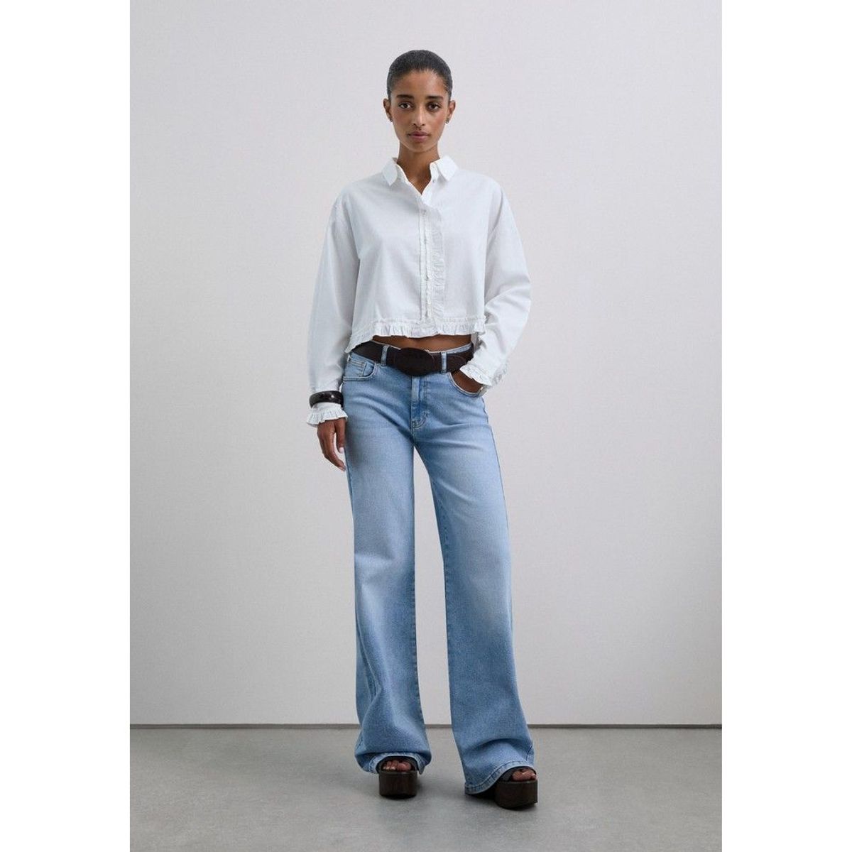 SCALPERS - Camisa Cropped Frunces