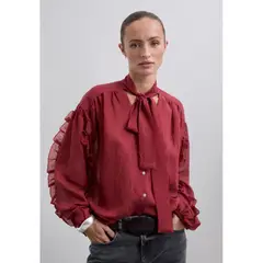 SCALPERS - Blusa Detalle Lazo Frunces