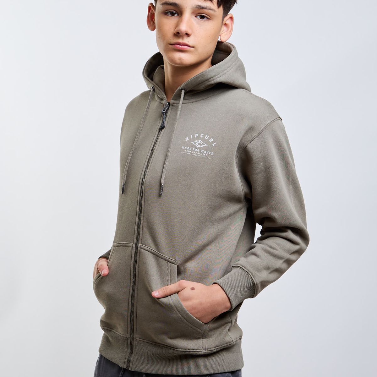 RIP CURL - Poleron FZ Drop Verde Infantil Rip Curl