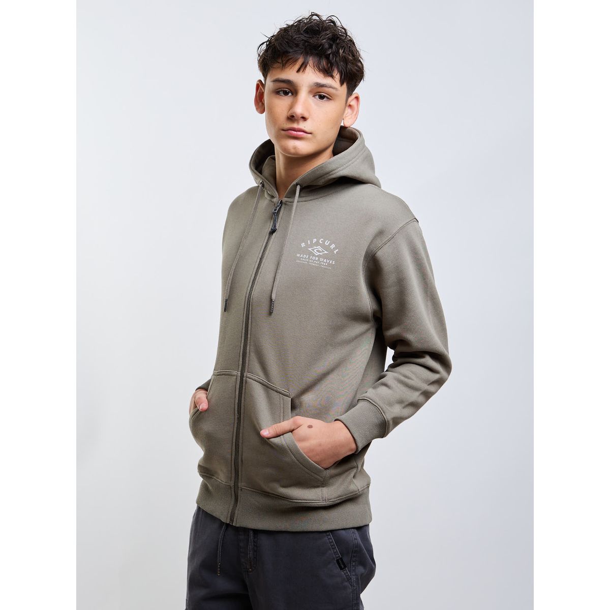 RIP CURL - Poleron FZ Drop Verde Infantil Rip Curl