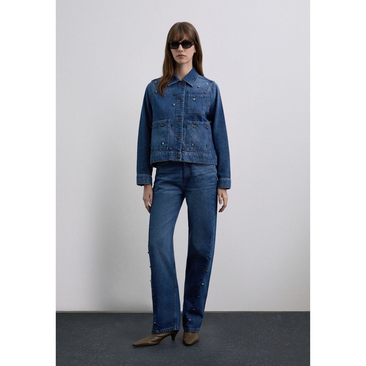 SCALPERS - Chaqueta Vaquera Con Abalorios