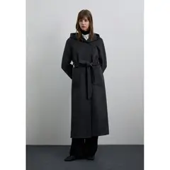 SCALPERS - Abrigo Largo Lana Capucha