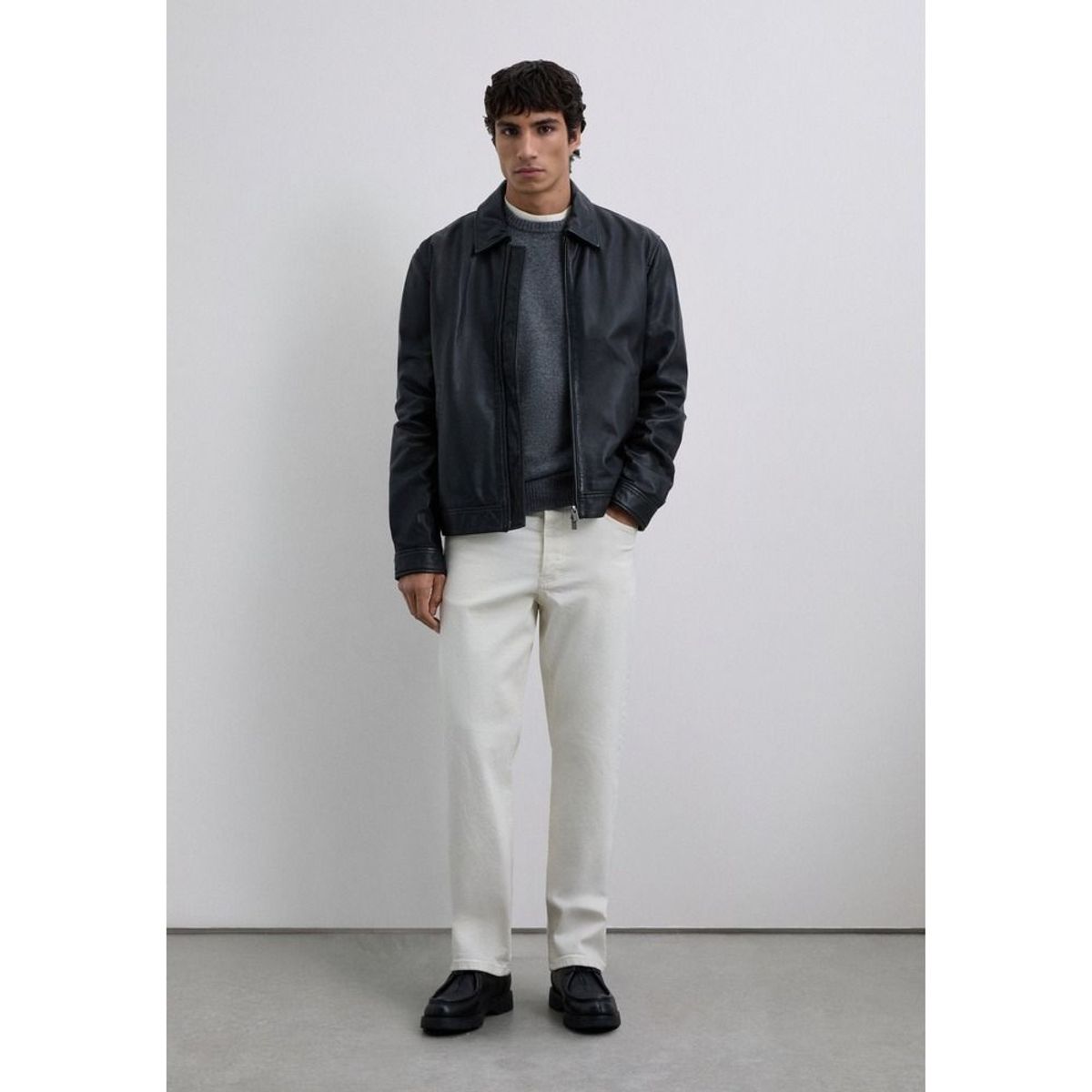 SCALPERS - Chaqueta Piel Cuello Camisa