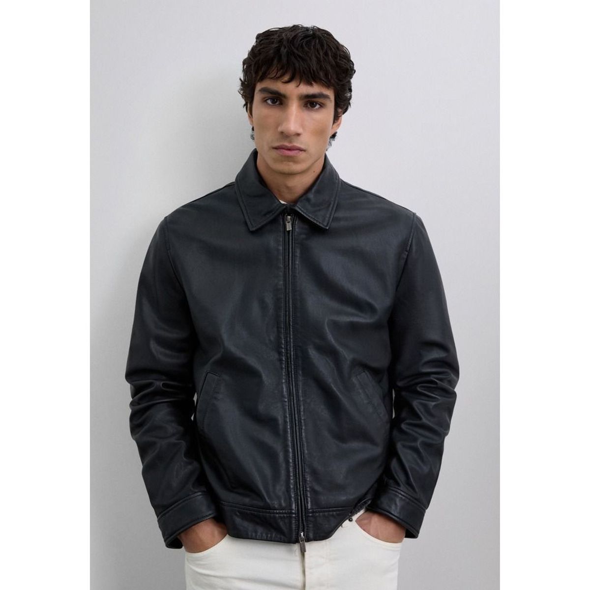SCALPERS - Chaqueta Piel Cuello Camisa