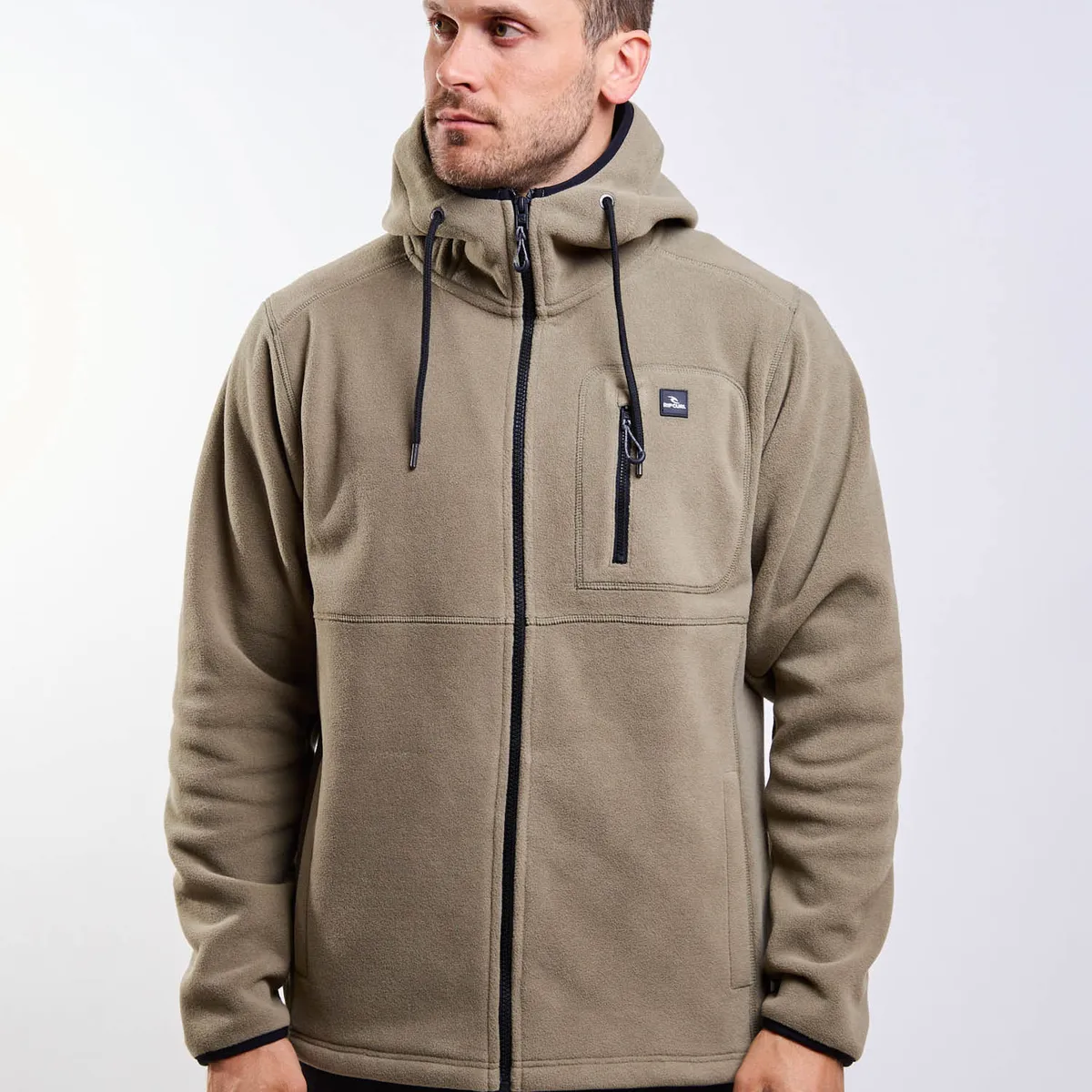 RIP CURL - Poleron Polar Kinetic Verde Hombre Rip Curl