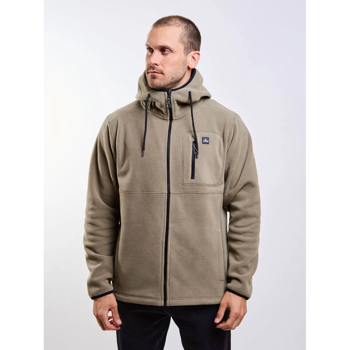 RIP CURL - Poleron Polar Kinetic Verde Hombre Rip Curl