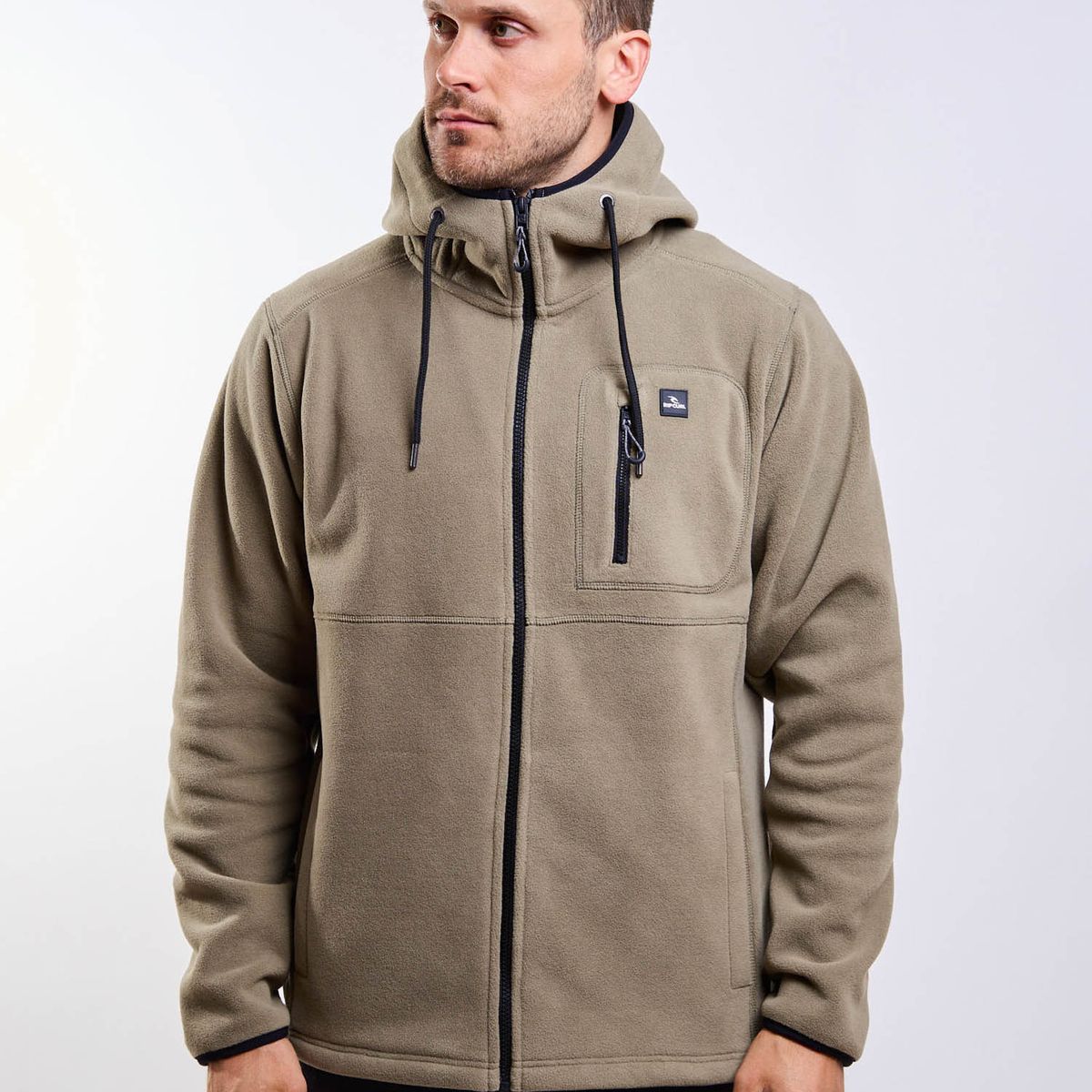 RIP CURL - Poleron Polar Kinetic Verde Hombre Rip Curl