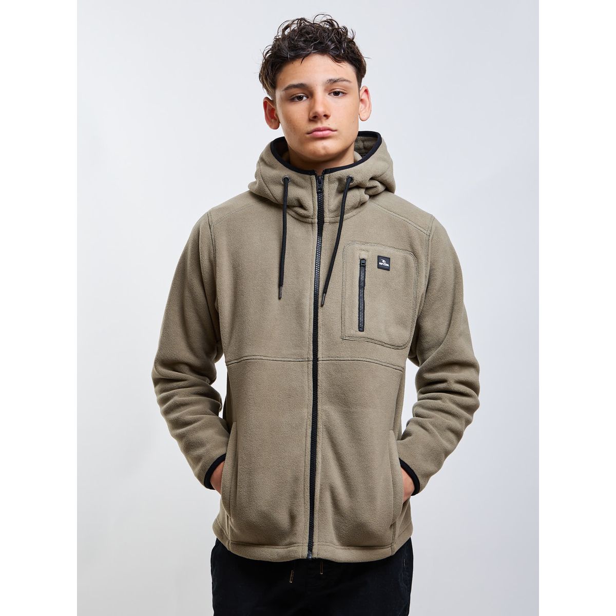 RIP CURL - Poleron Polar Waveborn Verde Infantil Rip Curl