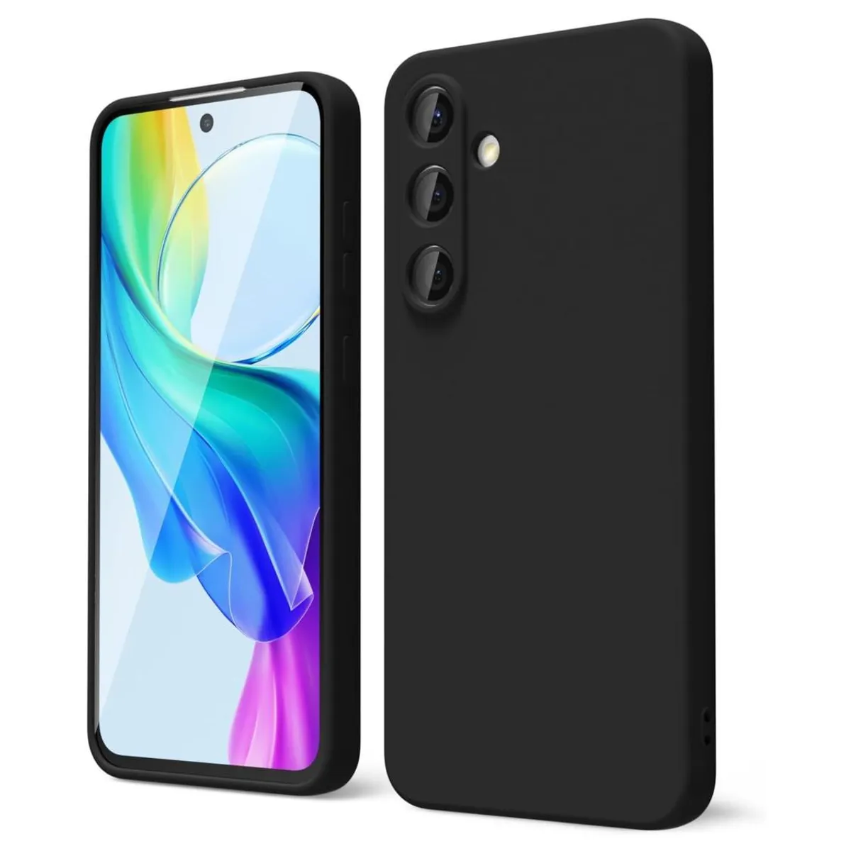 GENERICO - Carcasa para Samsung S25 FE Colores Antigolpes Silicona - Negro