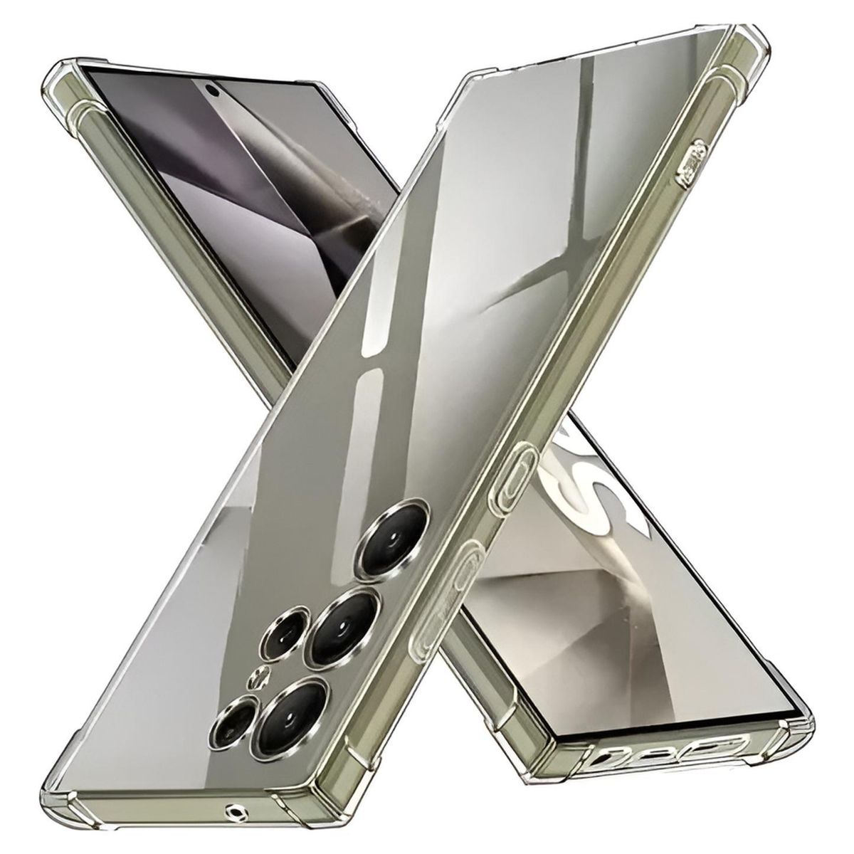 GENERICO - Carcasa Para Samsung S25 S25 Plus S25 Ultra Transparente - Blanco