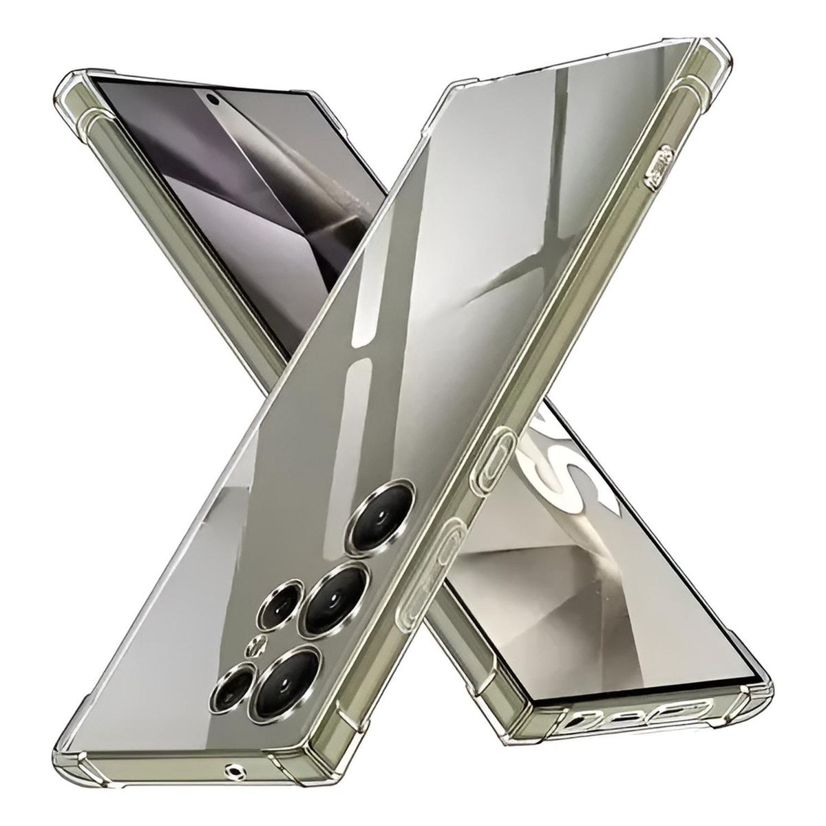 GENERICO - Carcasa Para Samsung S25 S25 Plus S25 Ultra Transparente - Blanco