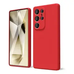 GENERICO - Carcasa Para Samsung S25 S25+ S25 Ultra Silicona Colores - Rojo