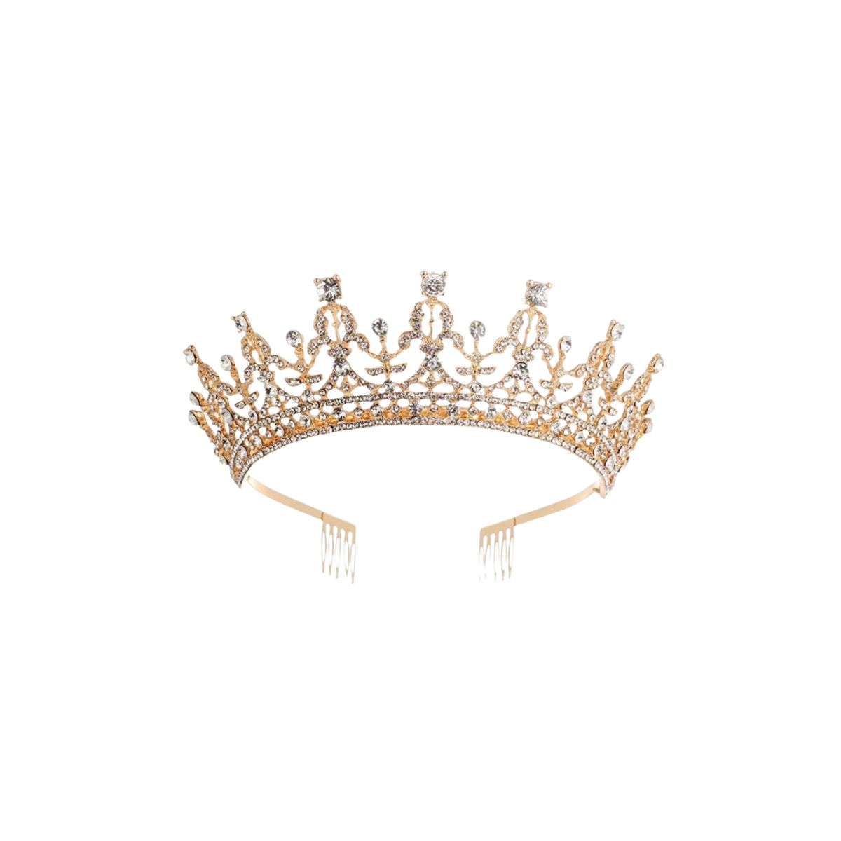 GENERICO - Corona De Reiana Princesa Metalica Accesorio Para Disfraz Dorado