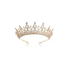 GENERICO - Corona De Reiana Princesa Metalica Accesorio Para Disfraz Dorado