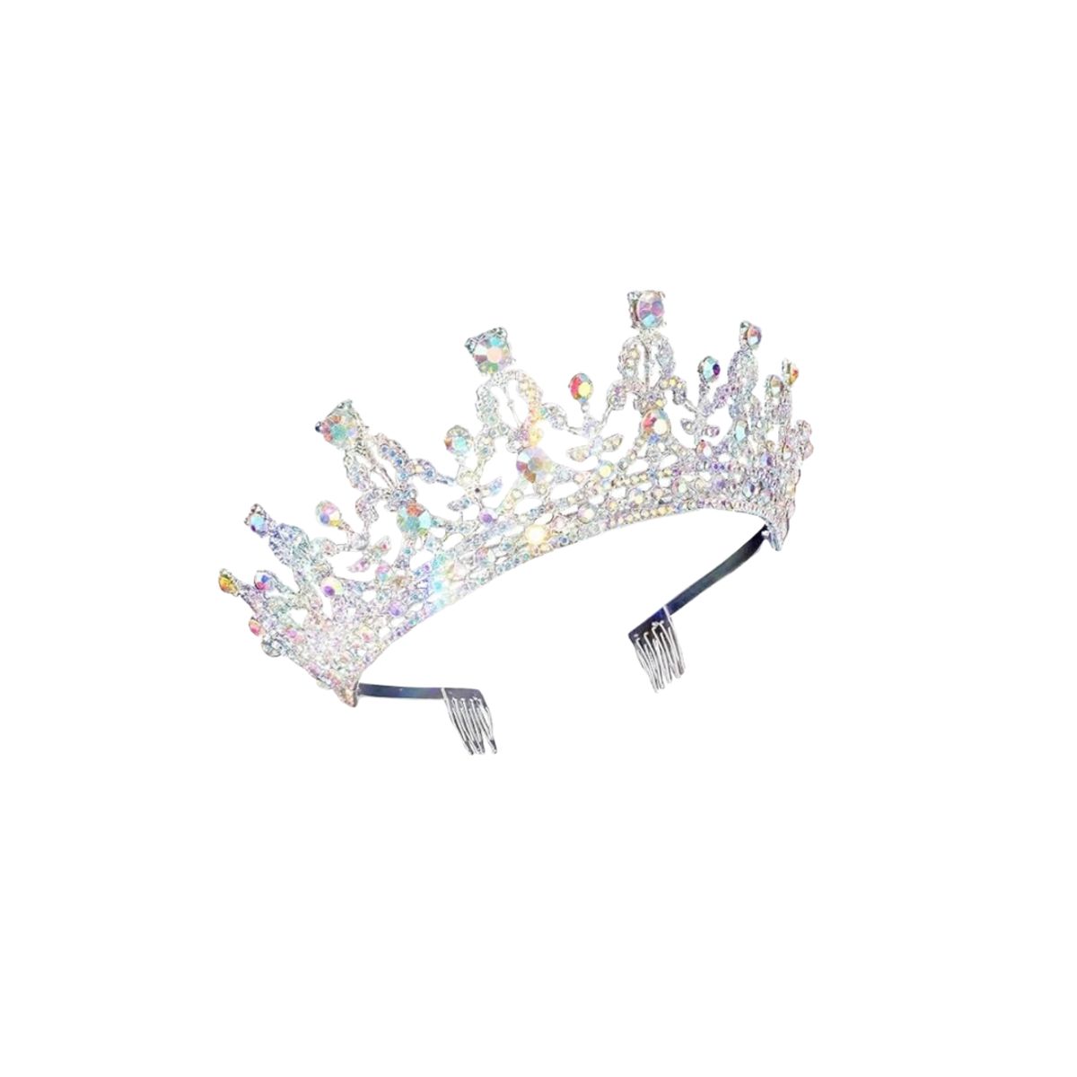 GENERICO - Corona De Reiana Princesa Metalica Accesorio Para Disfraz Plata