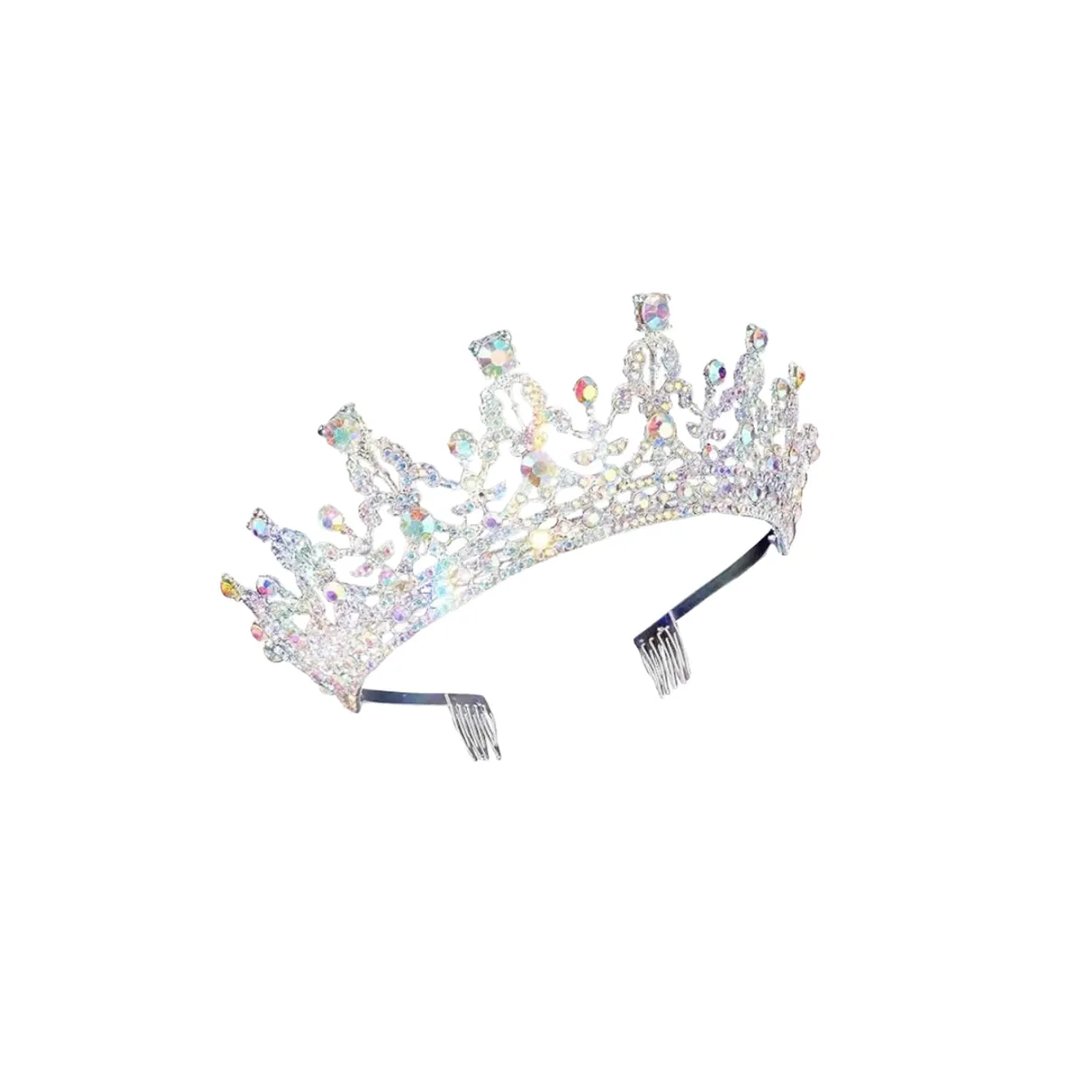 GENERICO - Corona De Reiana Princesa Metalica Accesorio Para Disfraz Plata