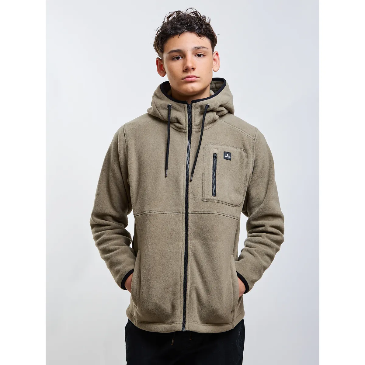 RIP CURL - Poleron Polar Waveborn Verde Infantil Rip Curl