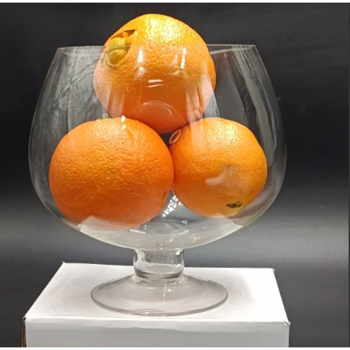 GENERICO - Copón Copa De Vidrio Decorativo 20 cm