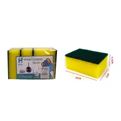 GENERICO - Esponja Lavaplatos Cocina 4 Pcs 10X7X4 5 Cm Resistente Hogar