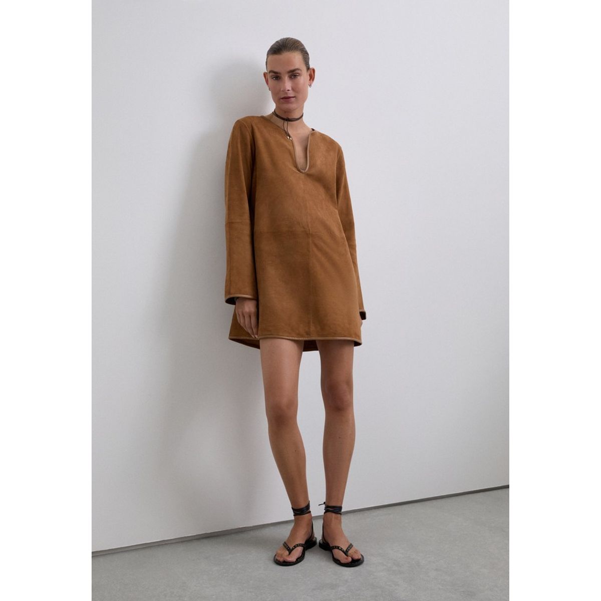 SCALPERS - Vestido Mini Piel Ante