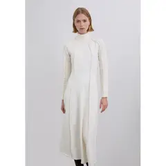 SCALPERS - VESTIDO MIDI PUNTO OVERLOCK