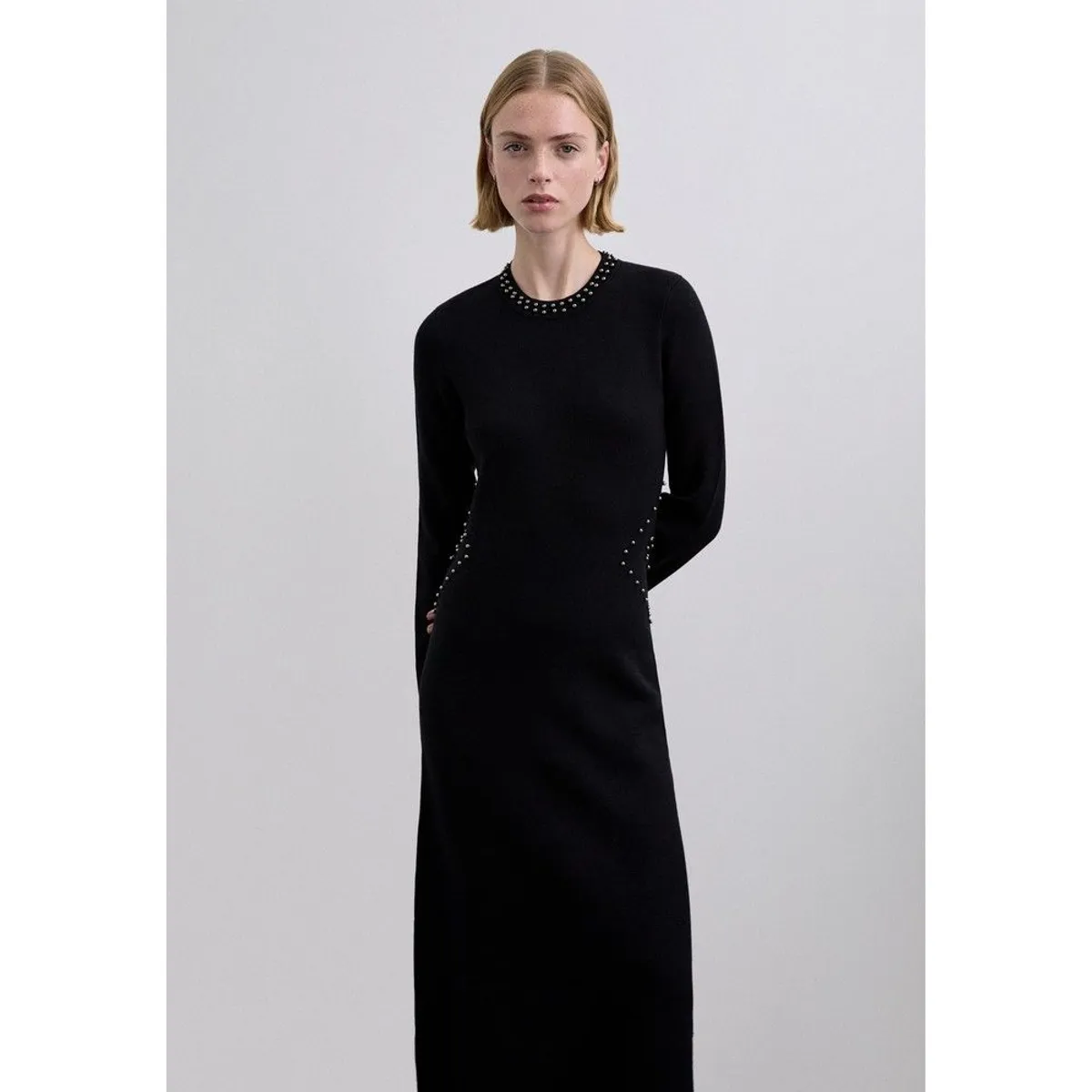 SCALPERS - Vestido Punto Studs Abertura