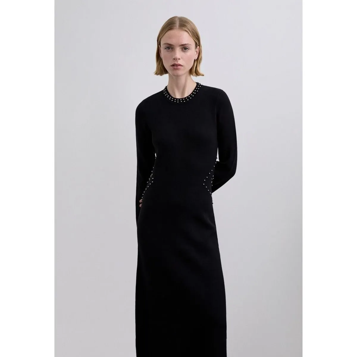 SCALPERS - Vestido Punto Studs Abertura