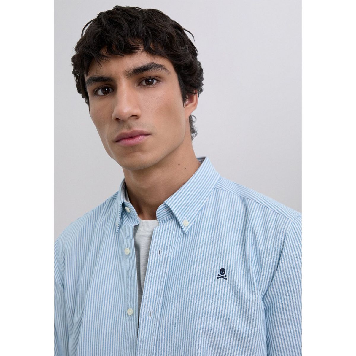 SCALPERS - Camisa Oxford Rayas