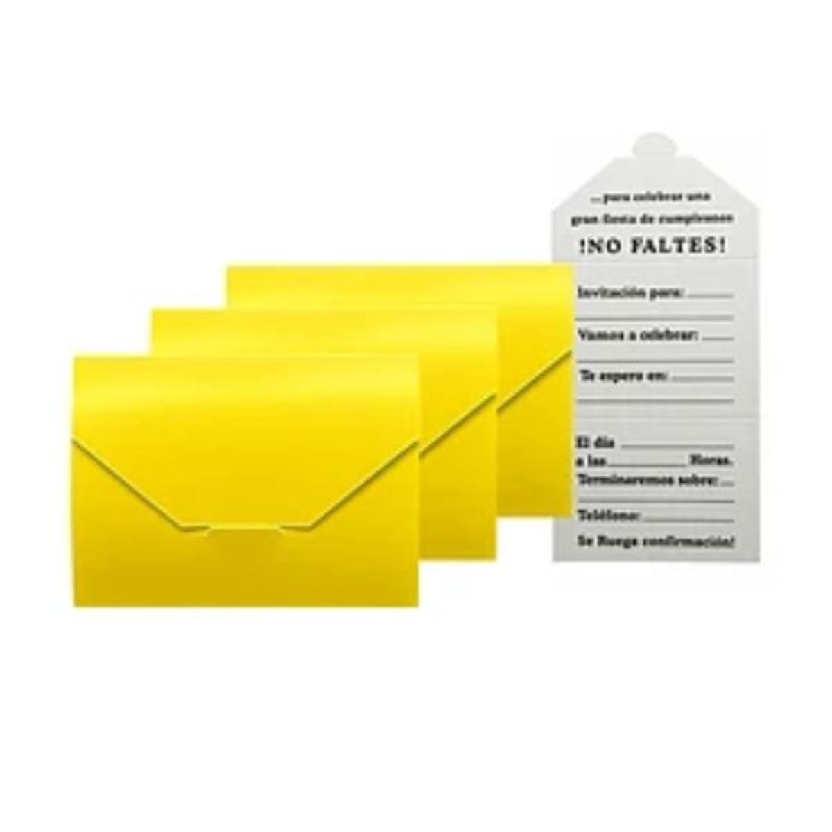 GENERICO - Tarjeta de invitacion 6pcs 11x8cm