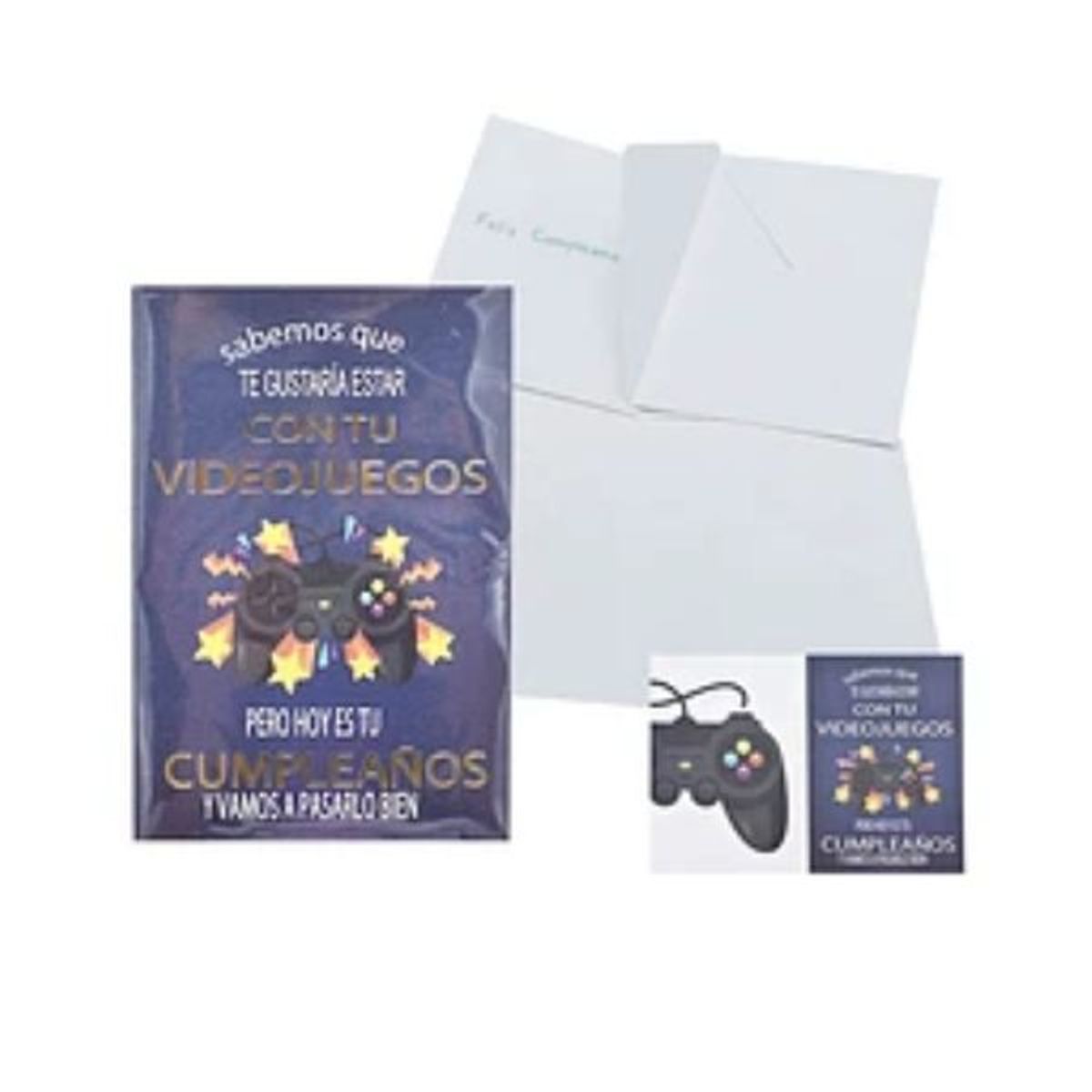 GENERICO - Tarjeta feliz cumpleaños videojuegos